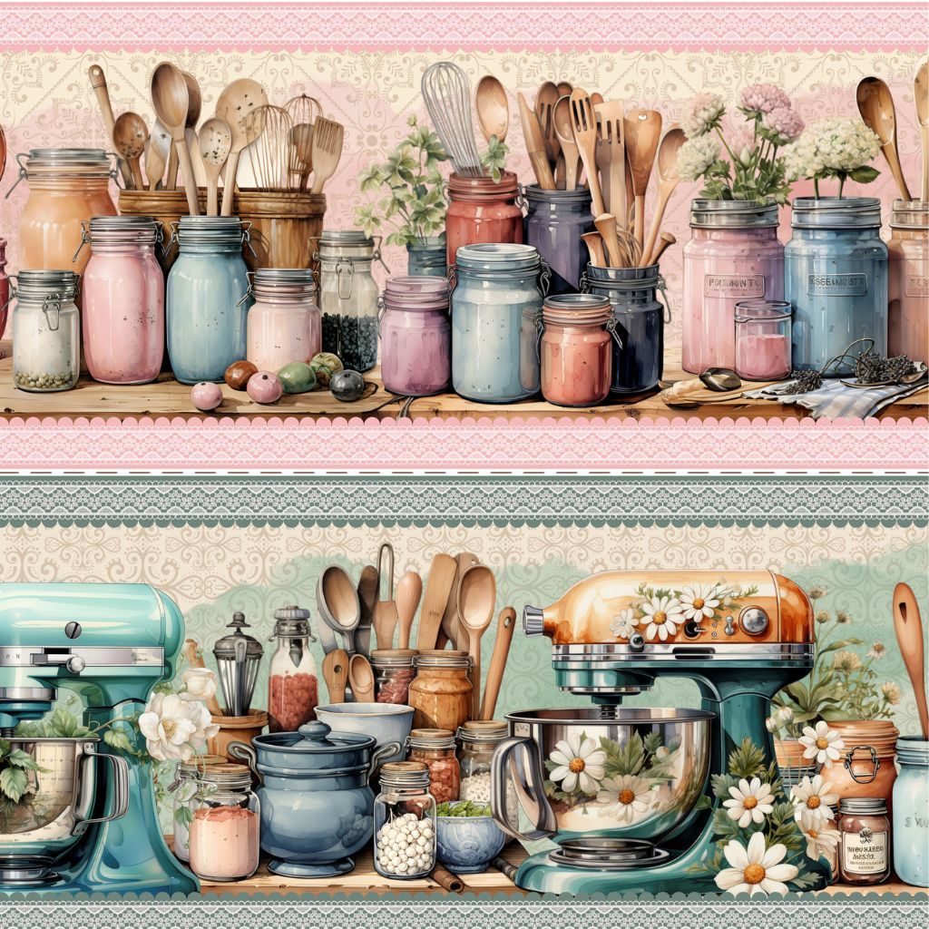 Tricoline Digital Algodão 100% Barrado Cozinha Retrô em Oferta na Shopee