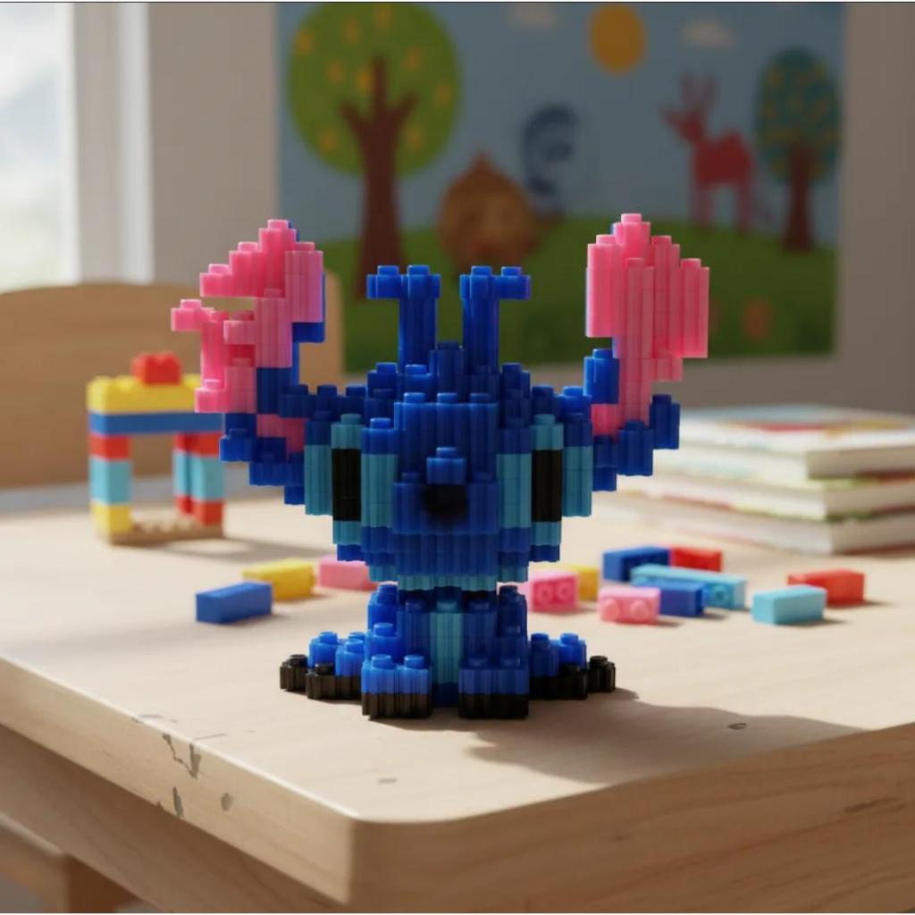 Stitch 3d De Montar - 710 Peças - Lego Style -envio Imediato