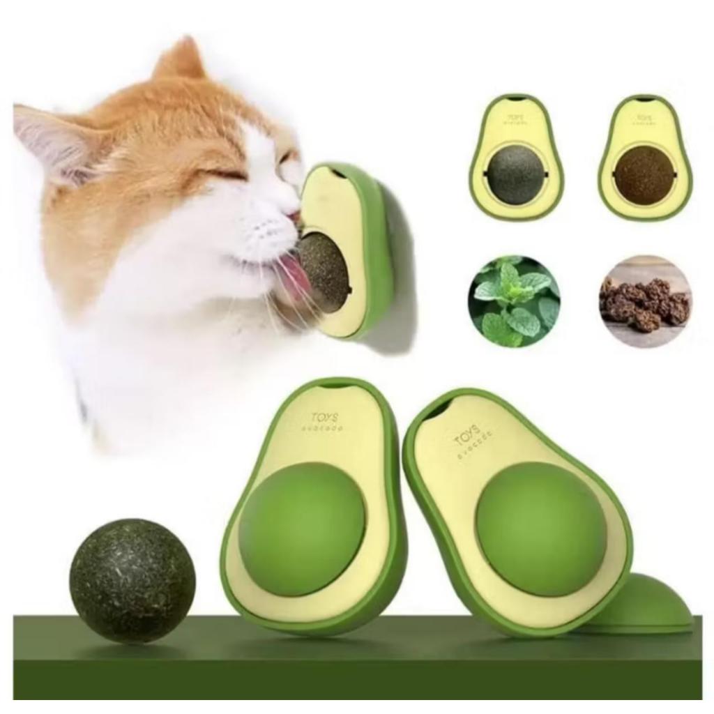 Brinquedos Abacate Catnip Para Gato Interativo lambe c/ adesivo gruda parede em Oferta na Shopee