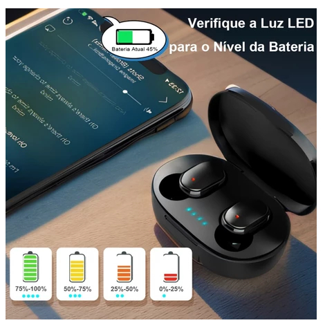 Fone De Ouvido Sem Fio Xiaomi Redmi Airdots 2 Preto ANG