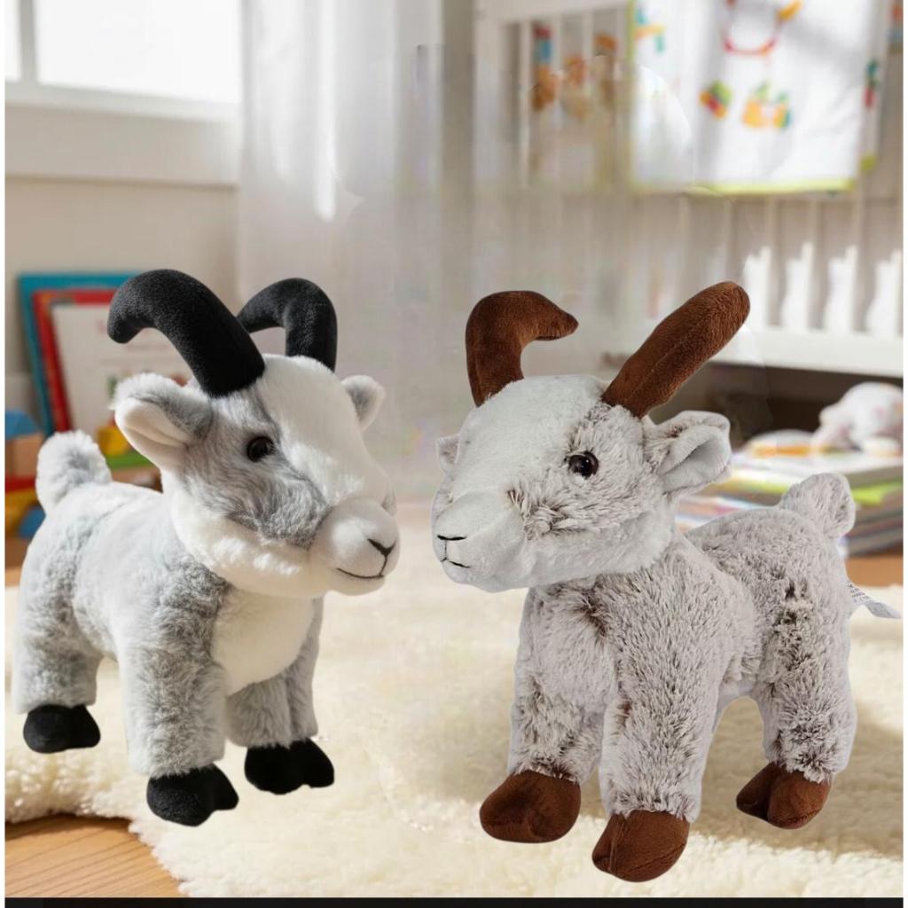 Cabrito De Pelúcia Bode Cabra Montês Fofinho - Envio Imediato -Com Pelos Decoração em Oferta na Shopee