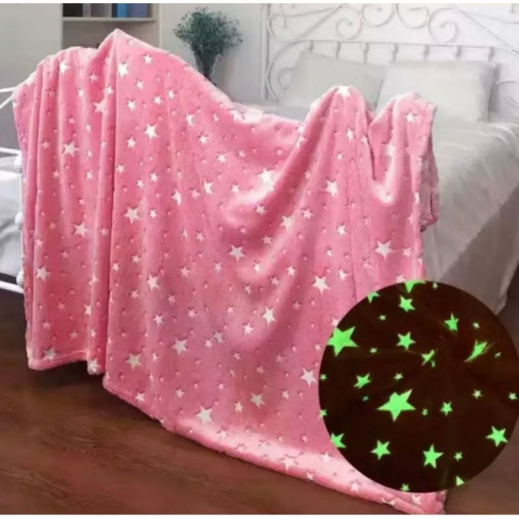Manta que  Brilha No Escuro Infantil Várias Estampadas 1,80 x 2,00m em Oferta na Shopee