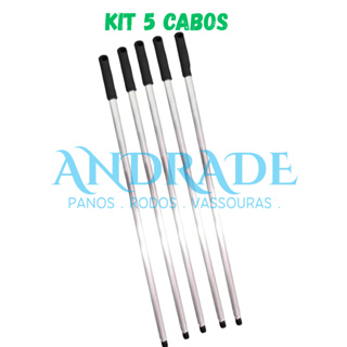 KIT CABOS ALUMINIOS 1,25 MTS P-RODOS E VASSOURAS em Oferta na Shopee