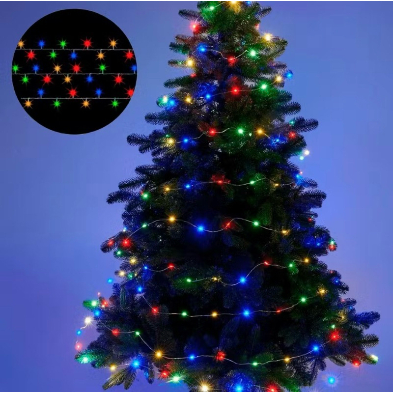 PISCA PISCA DE LED FIO TRANSPARENTE | 10 METROS | 220 VOLTS | COM 100 LEDS | COR: COLORIDO | ÁRVORE DE NATAL | NATALINA