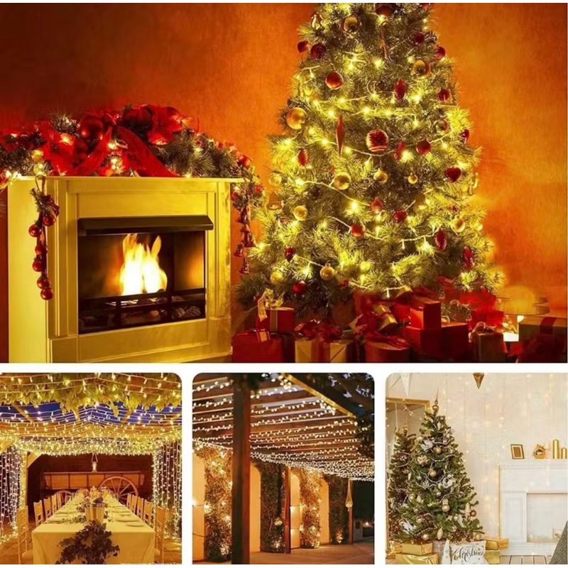 PISCA PISCA DE LED | TAM.: 10 METROS | COM 100 LEDS | 110/220 VOLTS | DECORAÇÃO ÁRVORE DE NATAL | PAPAI NOEL | SACADA