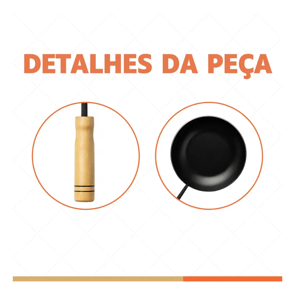 Frigideira Disco Arado 22cm Pequenas Preparaçoes Aço Reforçado