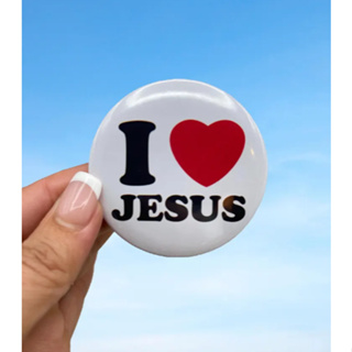 Pin  Button I Love Jesus  Botão Broche Personalizado em Oferta na Shopee
