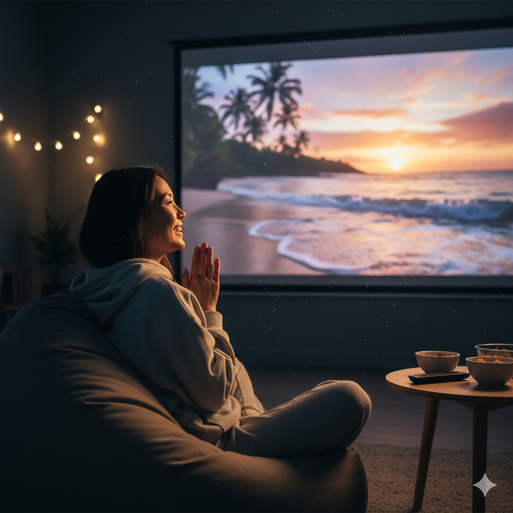 Telão Fosco Premium – Matte White | 60” a 120” | Imagem Nítida p/ Projetor 4K — imagem 2 de 2
