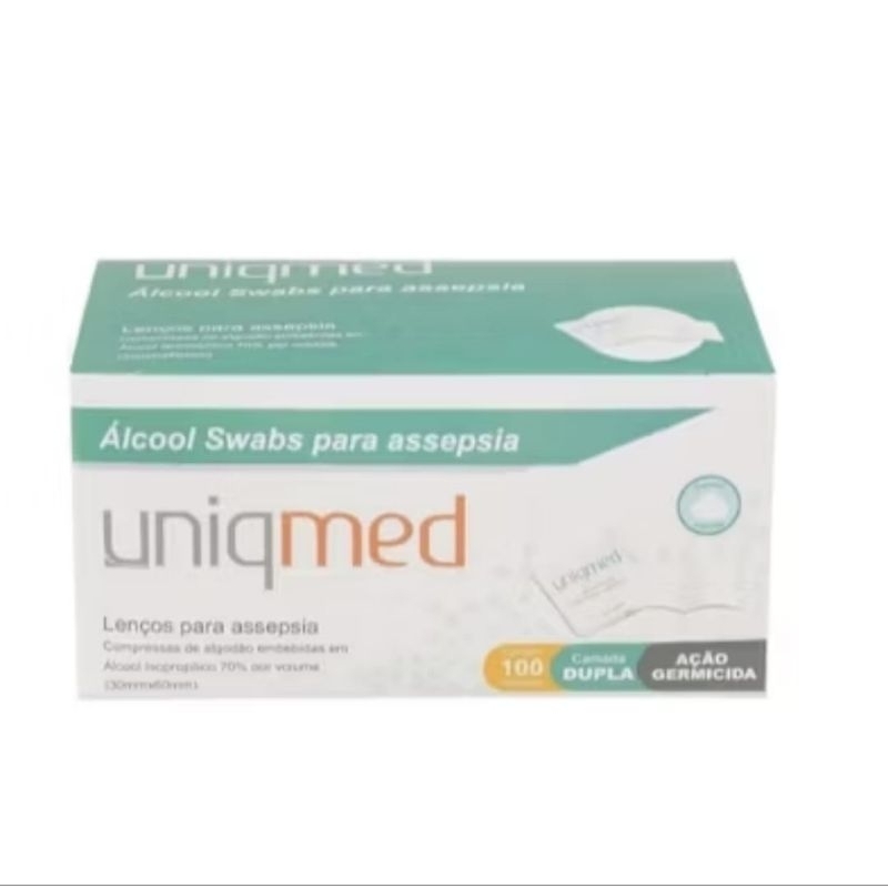 Álcool Swab Uniqmed 70% – Prático e Higiênico (Kit c/100)
