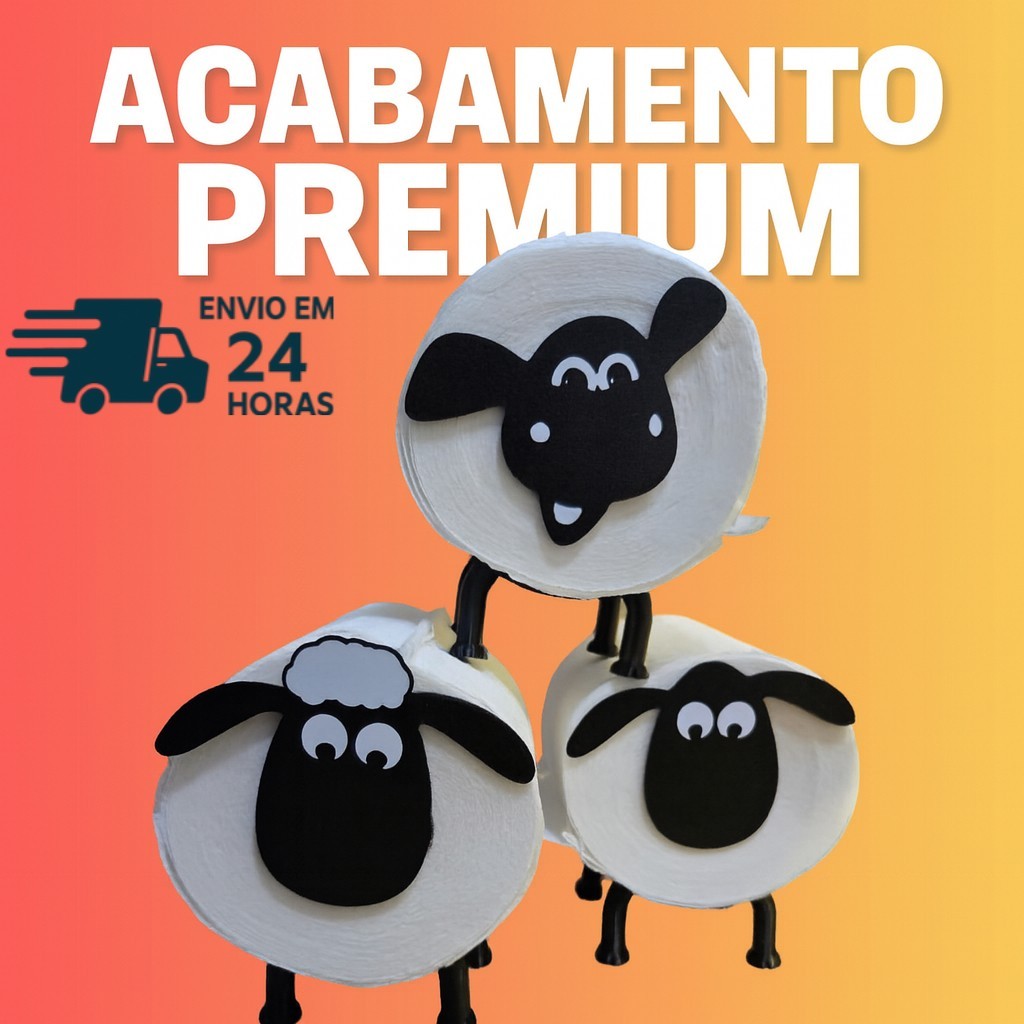 Suporte Porta Papel Higiênico Formato Ovelha Carneiro Shaun | Decoração Banheiro Divertida em Oferta na Shopee