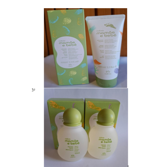 Sabonete líquido da cabeça aos pés Mamãe e Bebê da Natura de 50ml ou 100ml(Kit com 02 ou individual)