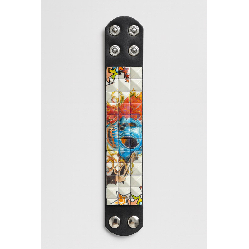 Pulseira Punk Rock Spike Pirâmide Desenhada Caveira em Oferta na Shopee