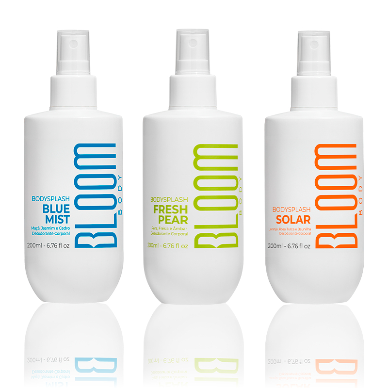 Kit 3 Body Splash Desodorante Colônia 200ml - Solar, Fresh Pear e Blue Mist em Oferta na Shopee