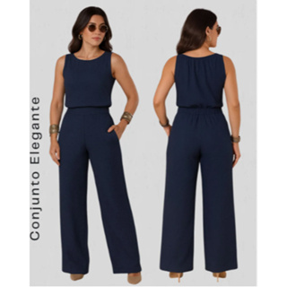 Conjunto Feminino Social Calça Pantalona E Blusa Soltinha- PRONTA ENTREGA | ENTREGA RÁPIDA em Oferta na Shopee