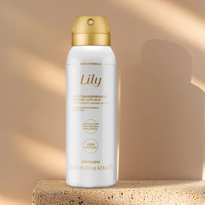 Desodorante Antitranspirante Aerosol Lily 75g/125ml - Oboticario em Oferta na Shopee