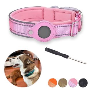 Coleira Para Cachorro Cães Cão Com Case Suporte Capa Para Rastreador Airtag Almofadada em Oferta na Shopee