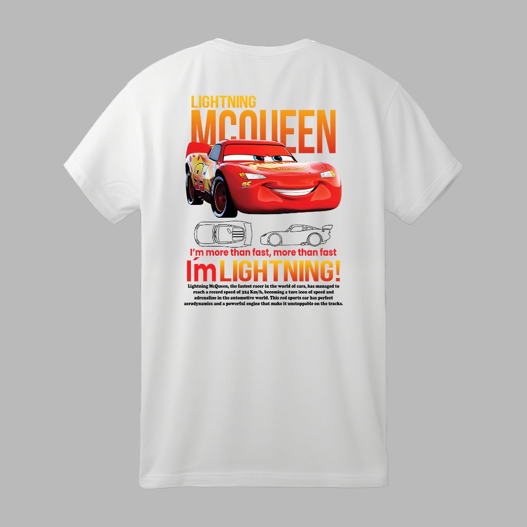 Camiseta Unissex Estampado CARS Algodão Conforto Edição Limitada Estilo Streetwear Verão Dia a Dia