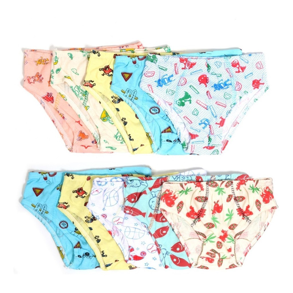 Kit 20 Cueca Infantil Algodão Sortidas Confortáveis Estampadas Uso Diário