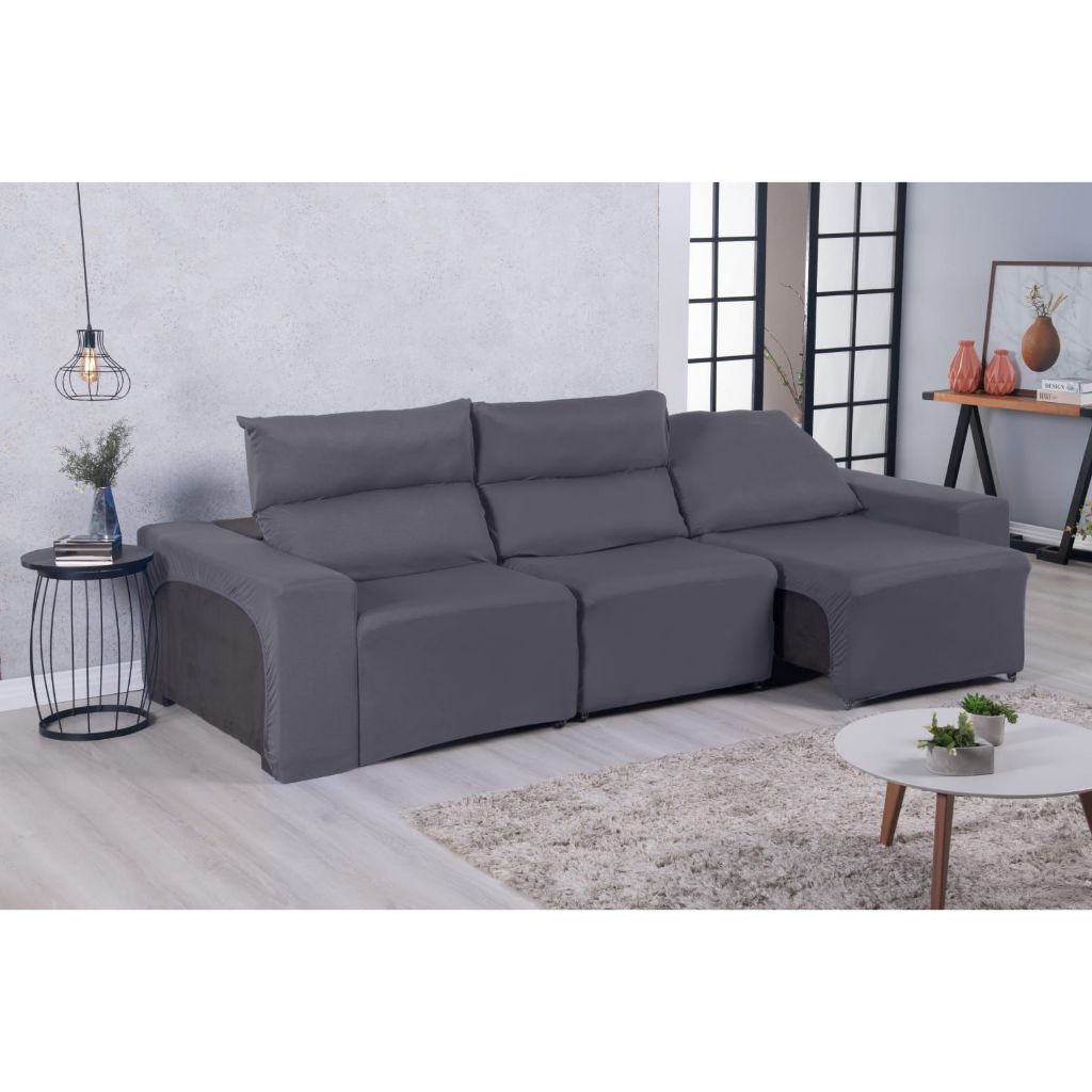 Capa de Sofá Retrátil 3 Lugares Protetora e Ajustável Liso em Malha Gel Soft Luxo em Oferta na Shopee