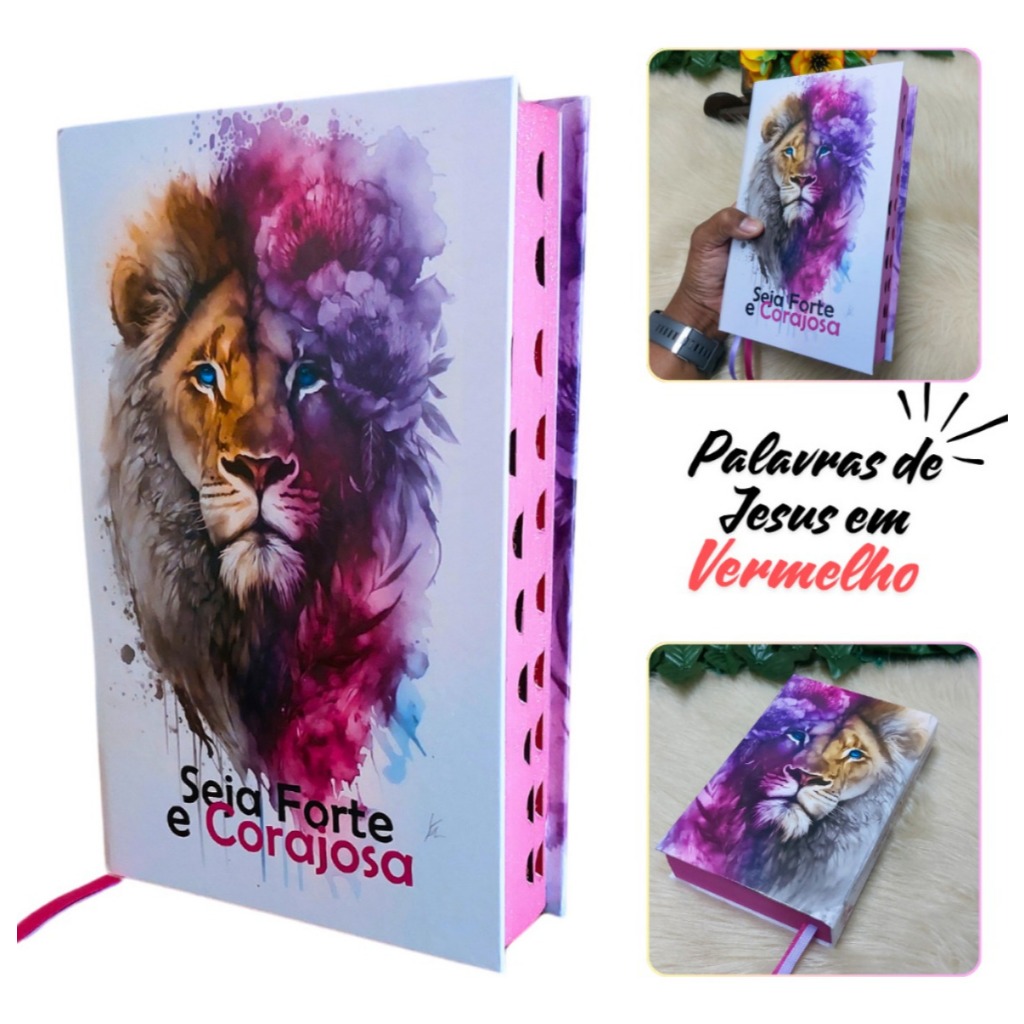 Bíblia Sagrada Feminina Evangélica Letra Média Mulher Harpa Luxo Revista Corrigida em Oferta na Shopee