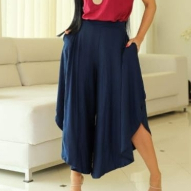 Calça Saia Godê Feminina Calça em Viscolycra Premium Tamanho Único (38 -52) Elegante