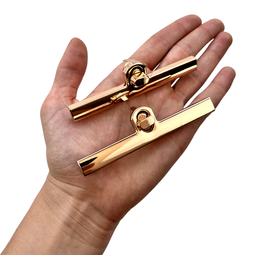 Kit Dois Fecho Metal Giratorio Para Bolsa Crochê