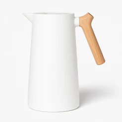 Garrafa Térmica de Água, Café e Chá 1L com Alça em Madeira Estilo Nórdico Minimalista Ideal para Mesa Posta e Uso Diário