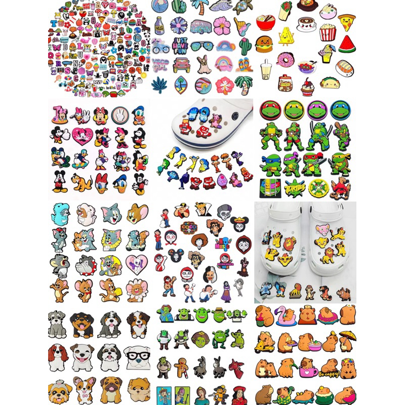 Kit com 10/20/30 Pins / Botons para sapatos bolsas - Pins  Botton