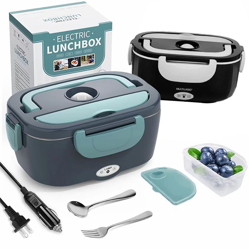 Aquecimento rápido dois em um carro portátil lancheira elétrica 110V/220V e 12V/24V caixa de isolamento em Oferta na Shopee