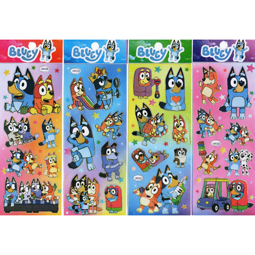 15/20/30/40/50 Bluey e Bingo Adesivos Stickers Infantil - Festa Lembrancinha em Oferta na Shopee