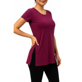 Blusa Feminina cobre bumbum gola Redonda academia fitness sobre legging t shirt em Oferta na Shopee