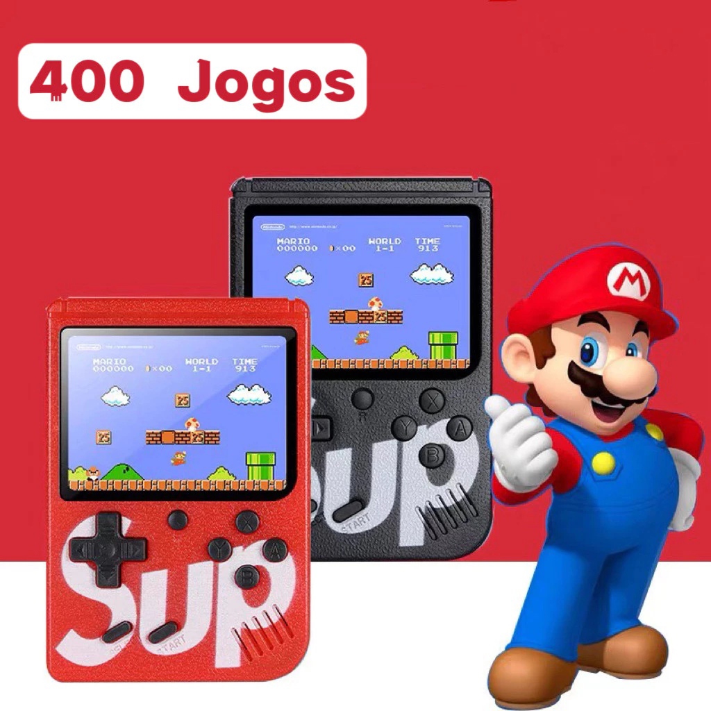 Mini 400 console de jogos Nintendo, videogame portátil, jogos retrô clássicos