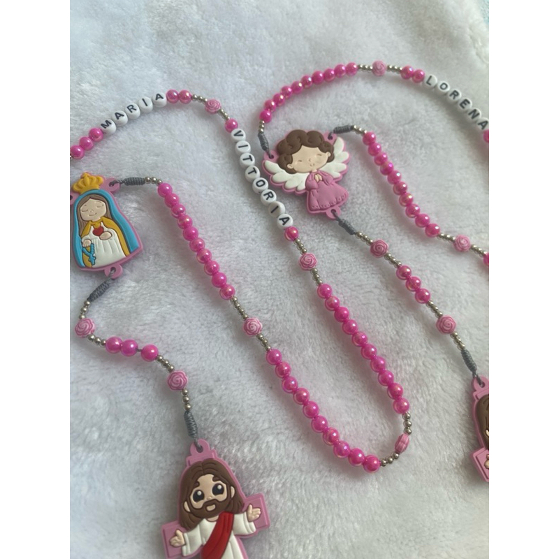TERÇO INFANTIL PERSONALIZADO COM NOME | TERÇO BEBÊ | MENINOS E MENINAS | PERSONALIZADOS | ARTESANATOS | PRESENTES