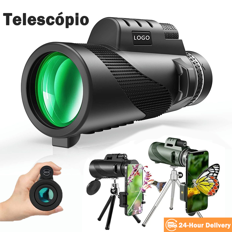 Telescópio De Telefone Celular 50X60 De Alto Desempenho Telescópio Monocular à Prova D'água