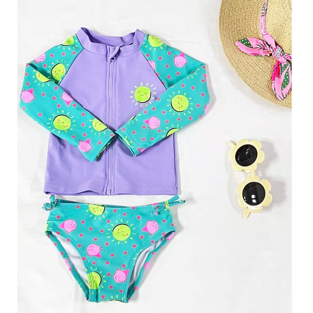 Conjunto Biquini Infantil Proteção Solar UV Blusa 1545-2025