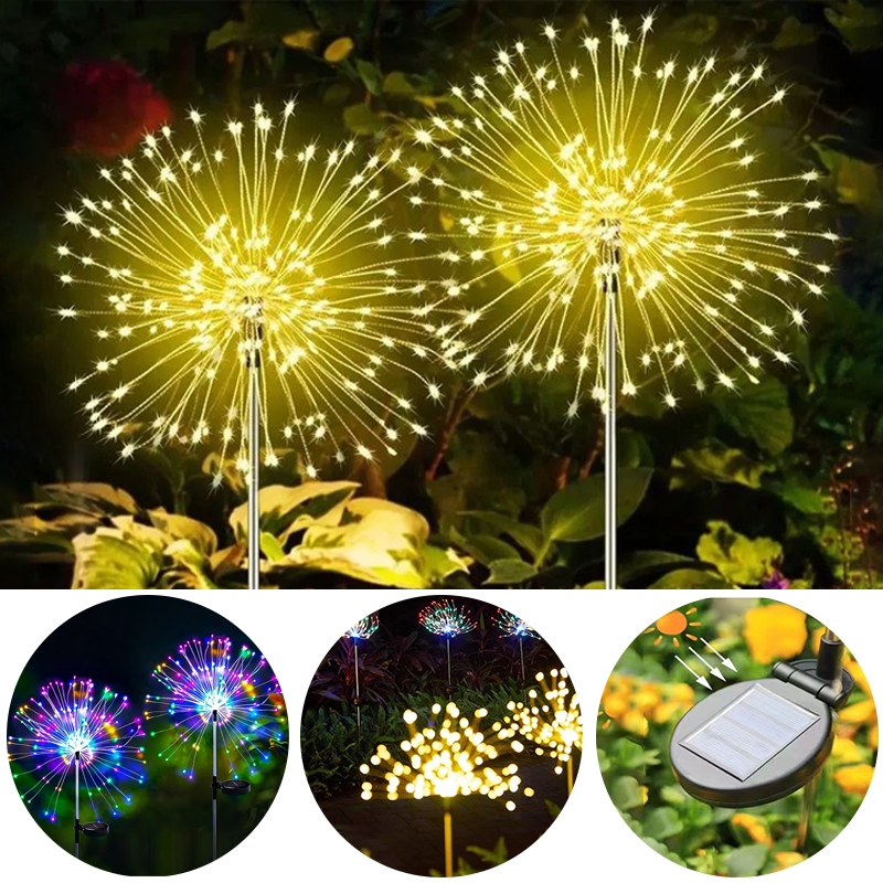 150 ou 200 LEDS Luminária Solar Lâmpada Para Jardim Decoração à Prova D'água Natalícia