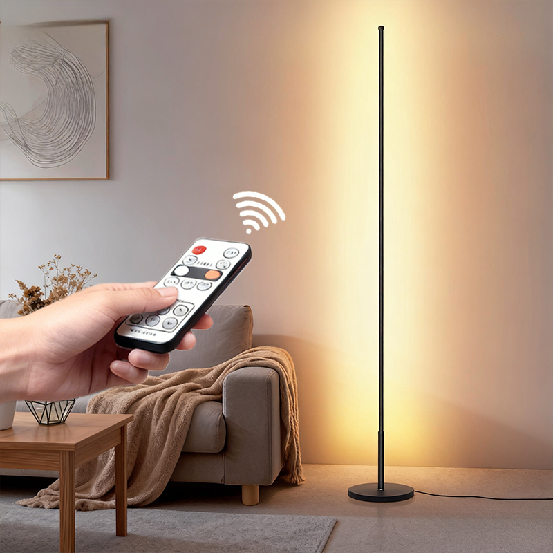 Luminária de Chão Led 3 Cores com de controle remoto nórdica luz ambiente tempo de ajuste Sala G5 em Oferta na Shopee