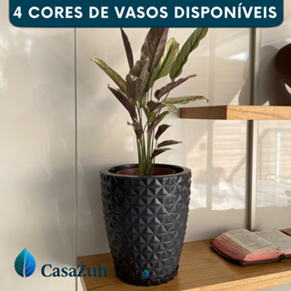 vaso para plantas decorativo resistente modelo diamante polietileno uso interno e externo em Oferta na Shopee