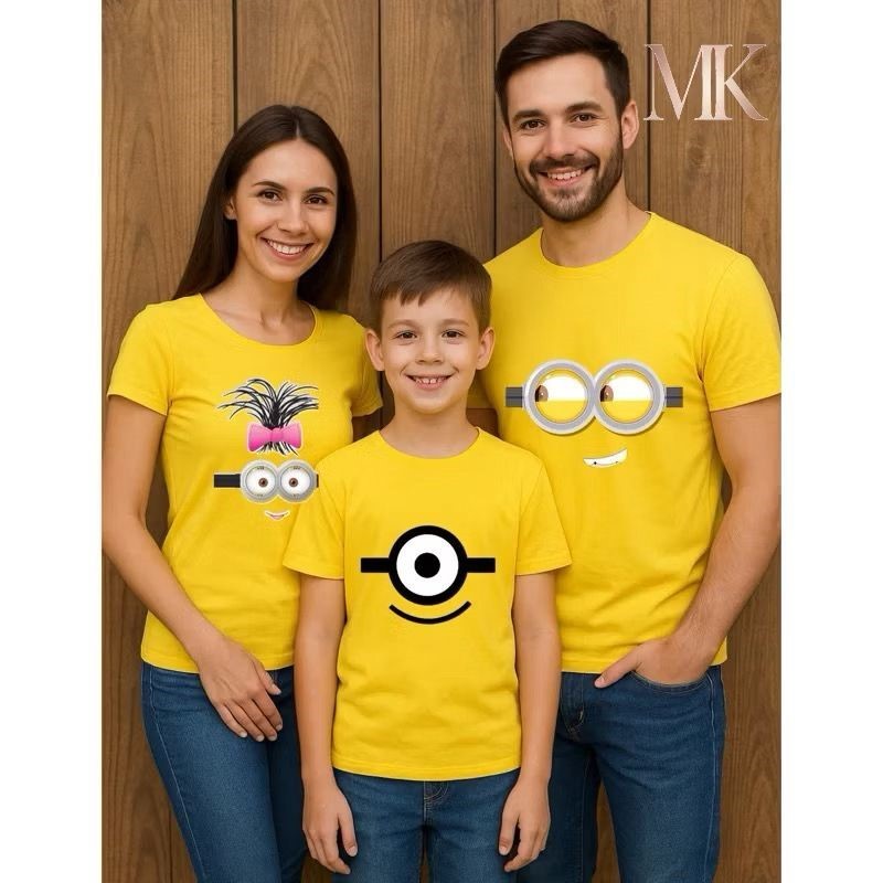 Camiseta Algodão Minions ou Gru| Unissex| Exclusiva Filme| Infantil e Adulto em Oferta na Shopee