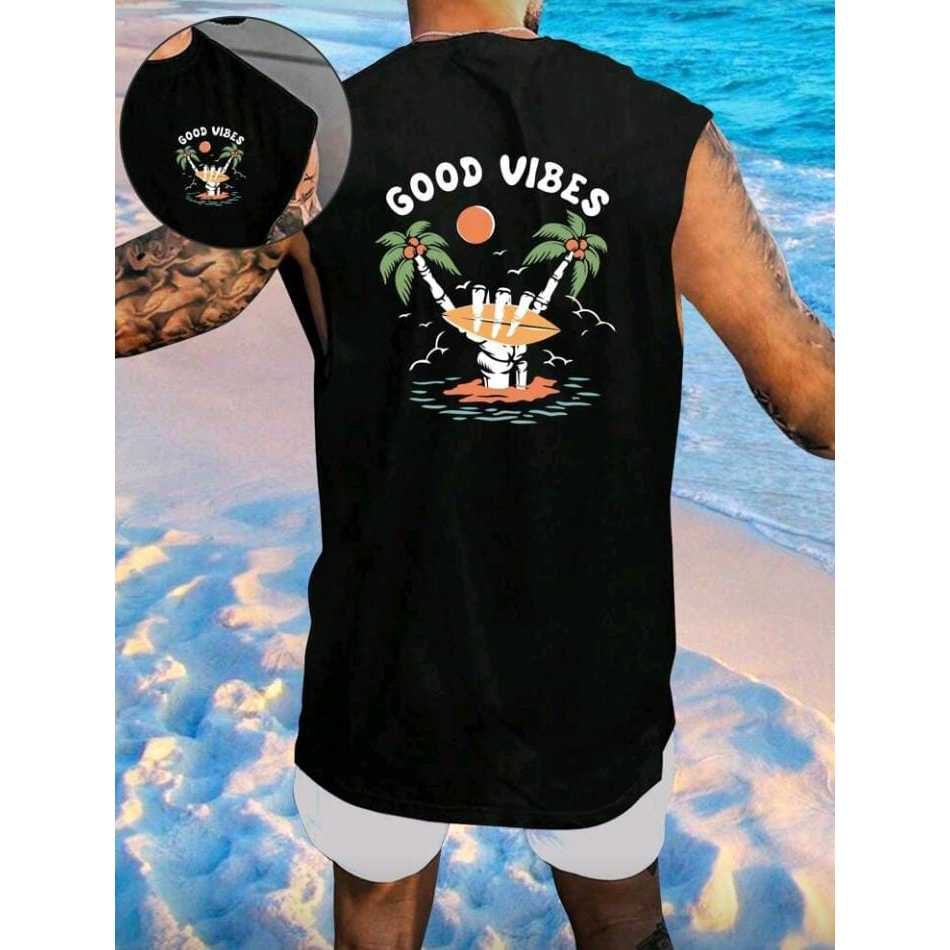 Regata Machão Cavada Algodão Masculina Casual Treino Esporte Casual PALMEIRAS GOOD VIBE