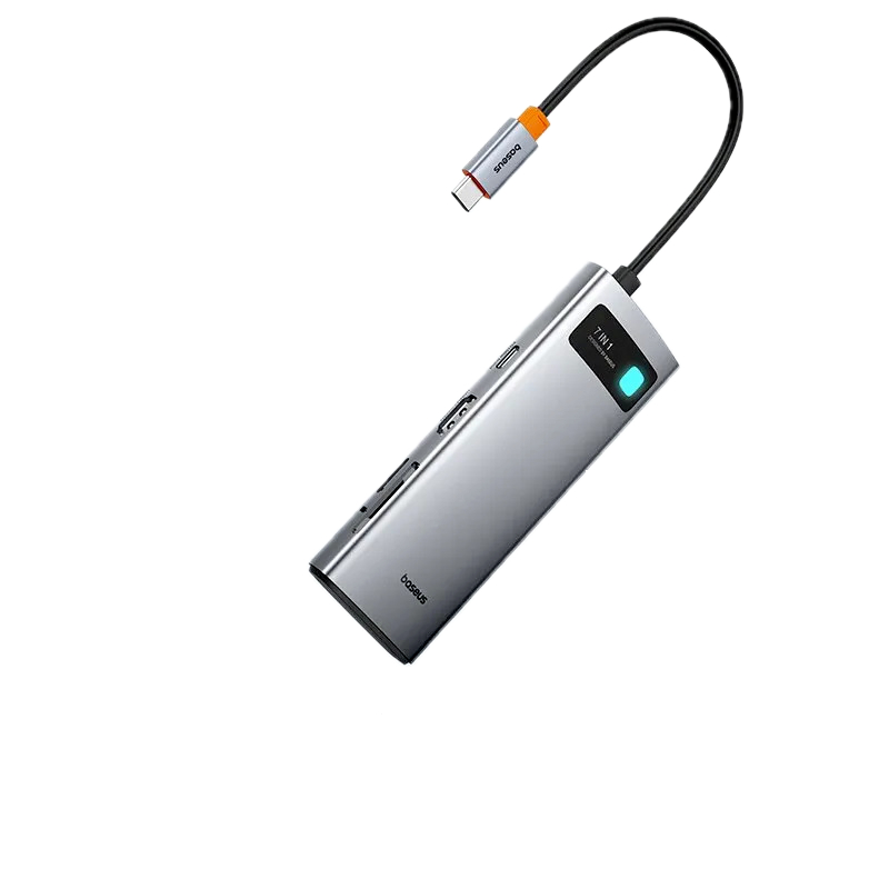 Hub Dock Station Baseus 7 Em 1 Macbook Pro Air Hdmi 4k Usb-c Cinza