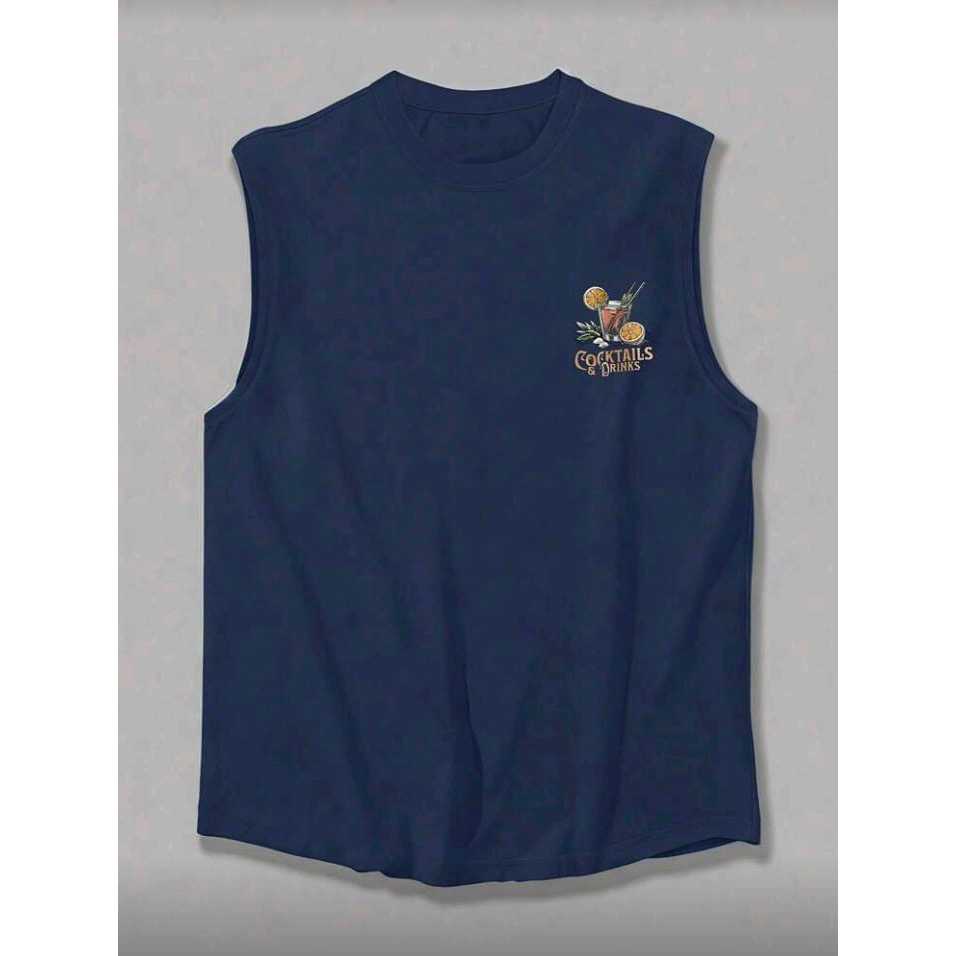 Regata Machão Cavada Algodão Masculina Casual Treino Esporte Casual LIMÃO SUCO