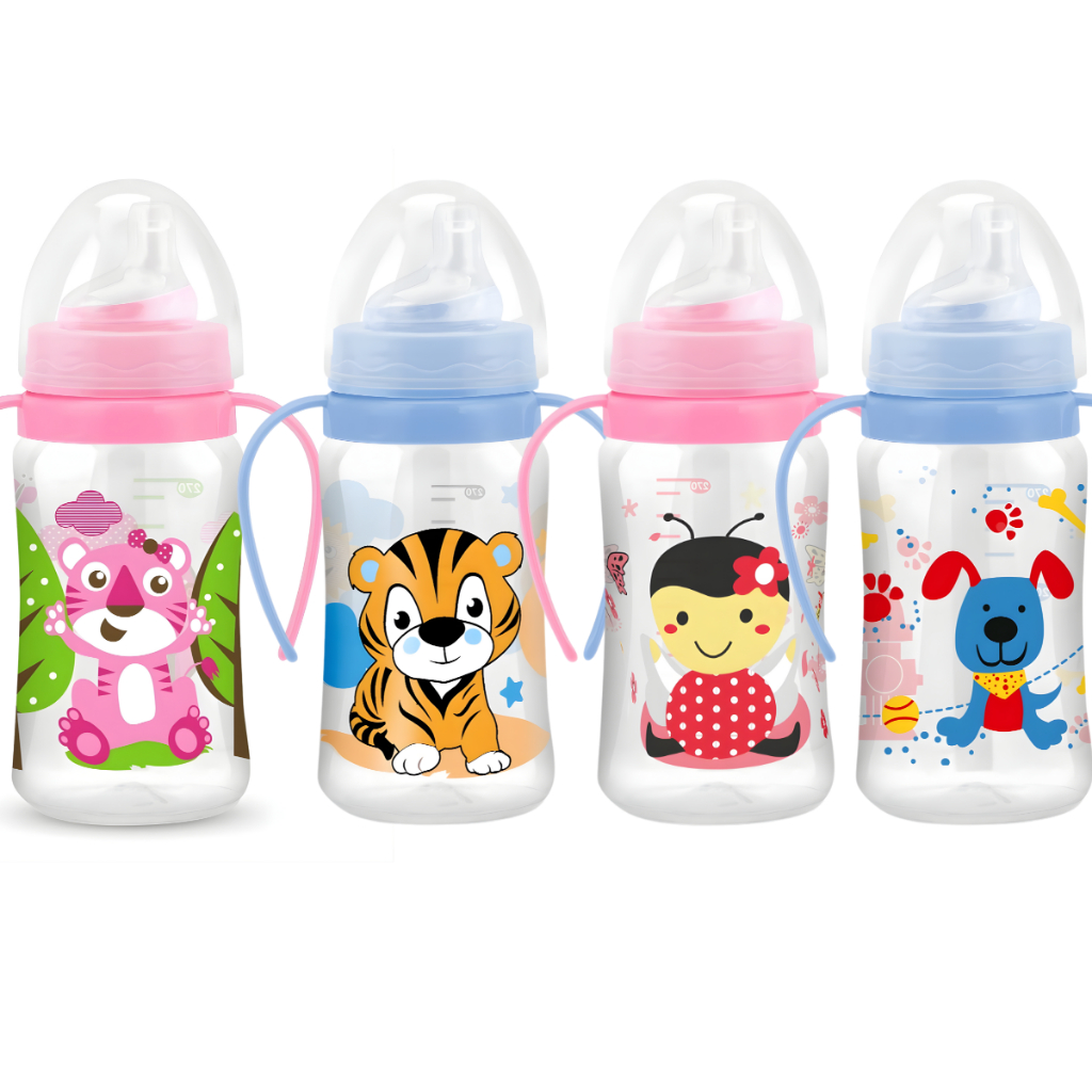 Imagem Copo Treinamento Transição Bico de Silicone com Alça 270ml Antivazamento - Menino e Menina