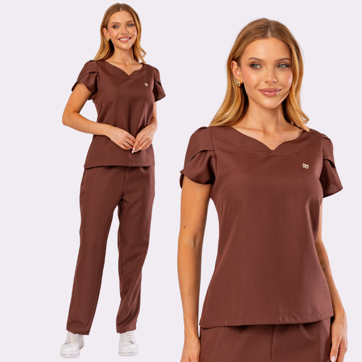 Conjunto Princesa  Scrub Varias Cores MIC em Oferta na Shopee