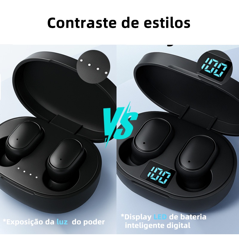 E6s bluetooth sem fio fone de ouvido estéreo microfone cancelamento de ruído