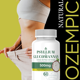 PSYLLIUM 250mg + GLUCOMANNAN 250mg 100% Natural 60 ou 120 Cápsulas - Arkad Suplementos em Oferta na Shopee