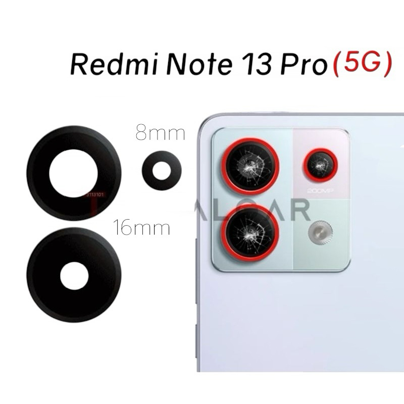 Lente Vidro de Câmera Traseira Compatível Xiaomi Note 13 Pro 5g  (3pçs) em Oferta na Shopee