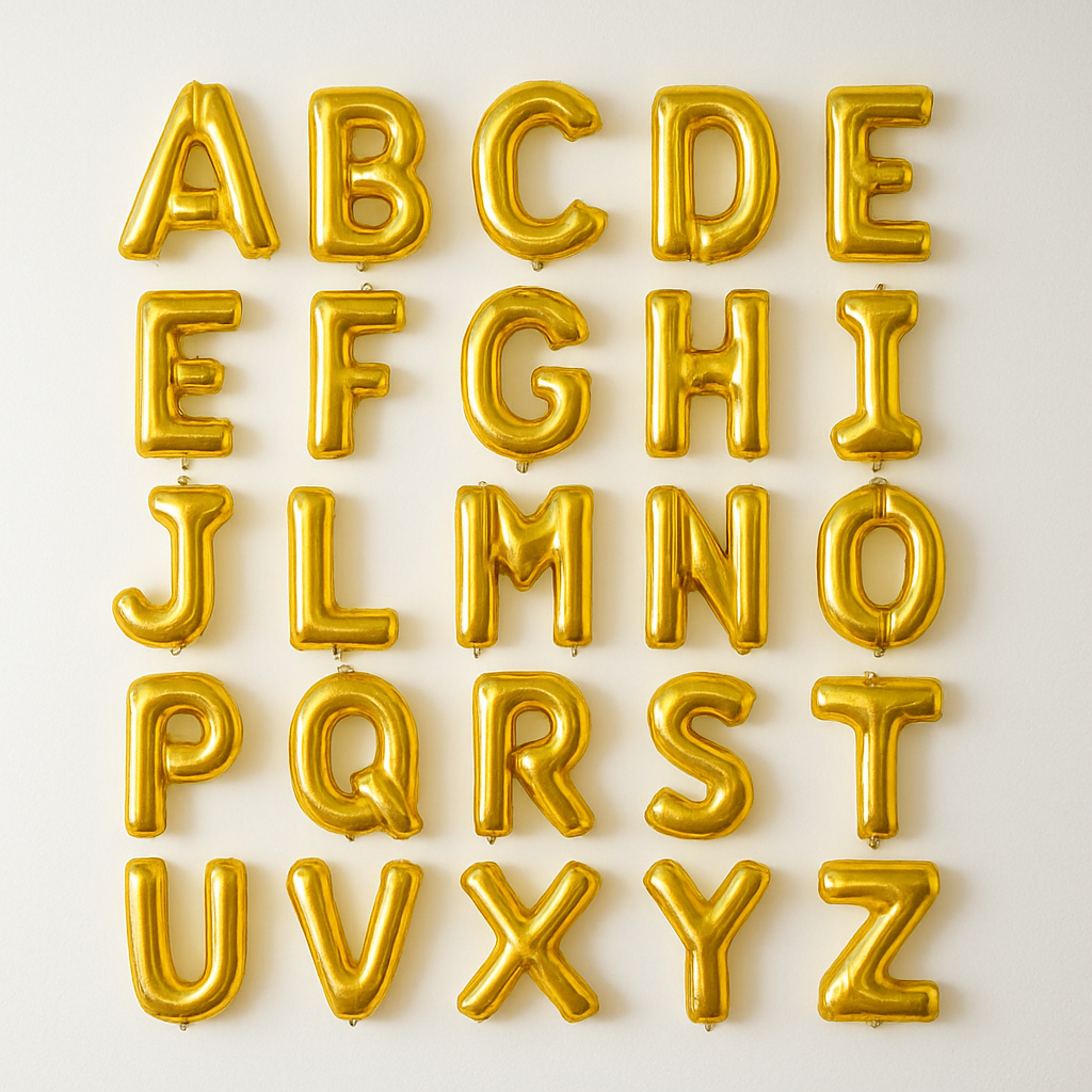 Balão Letras 80cm ou 40cm Metalizado Festas Aniversários Decoração Eventos Balões Dourados em Oferta na Shopee