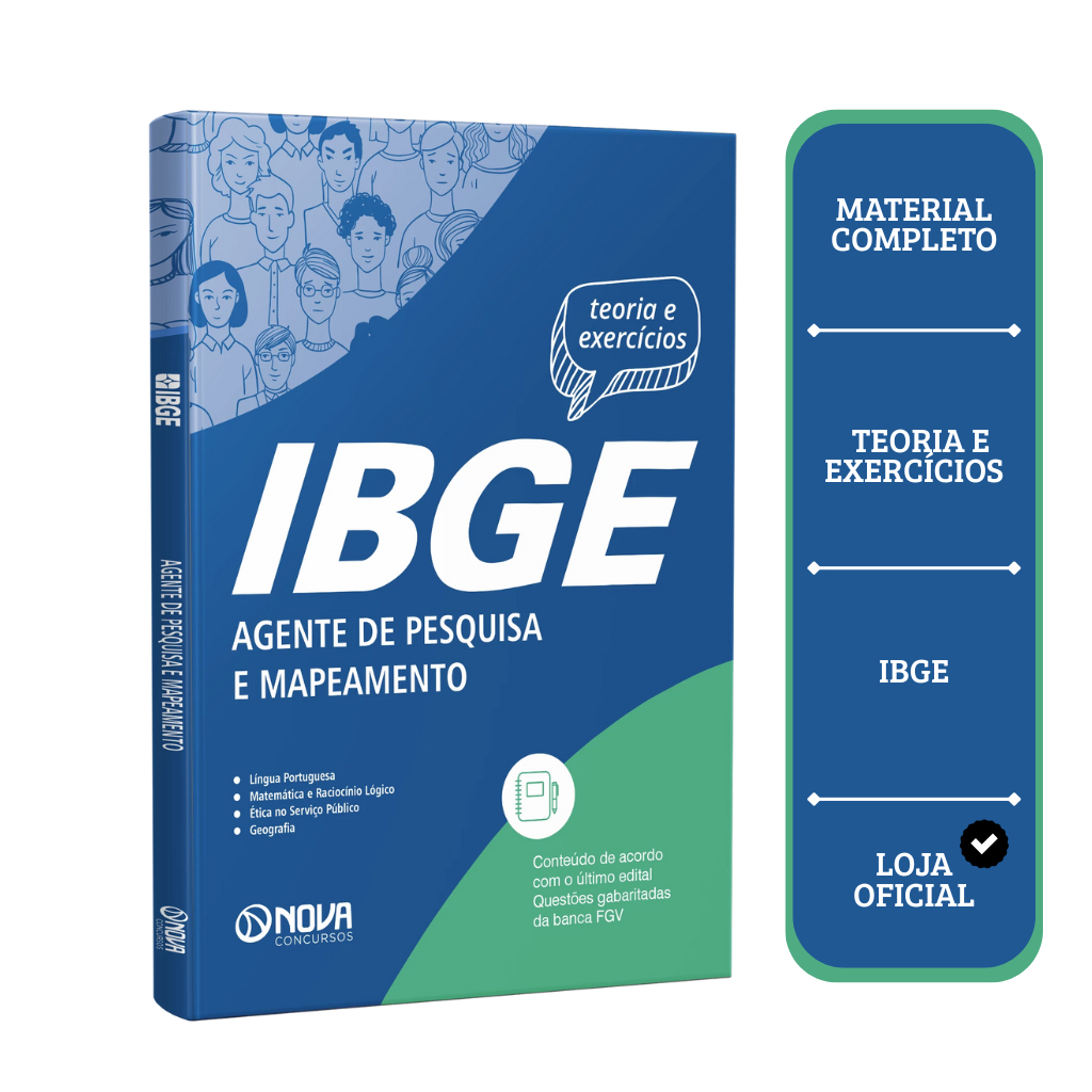 Imagem Apostila IBGE 2025 - Agente de Pesquisas e Mapeamento (APM)