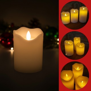 Vela Led Pilha Pequena Parafina Chama Viva Oscilante 10cm em Oferta na Shopee